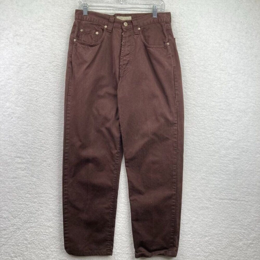 Banana Republic Mens‎ Button Fly Jeans 32 X 32 Brown Relaxed Straight Leg Y2K
